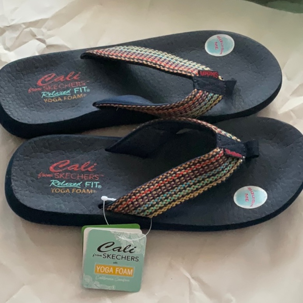 Cali from Sketchers Blue Relaxed Fit Yoga Foam Size 10, NWT - Picture 3 of 7